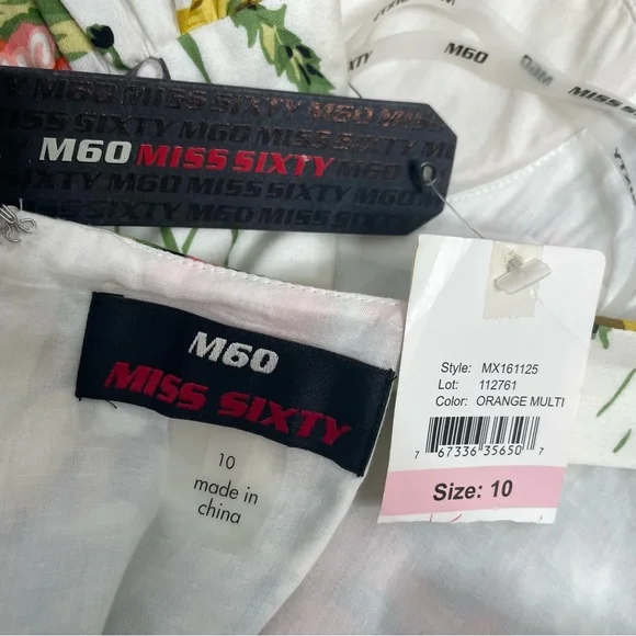 M60 MISS SIXTY Colorful Floral Pinup Dress - Picture 7 of 11